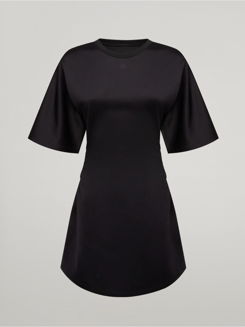 Wolford Black Short-Sleeve 80s sporty style Tee Dress w/ side cut outs